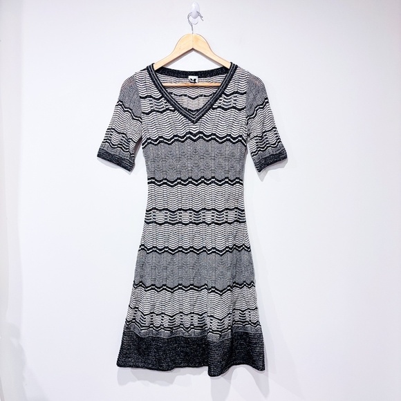 MISSONI Brown Sparkly Crochet Zigzag Dress - Picture 1 of 7